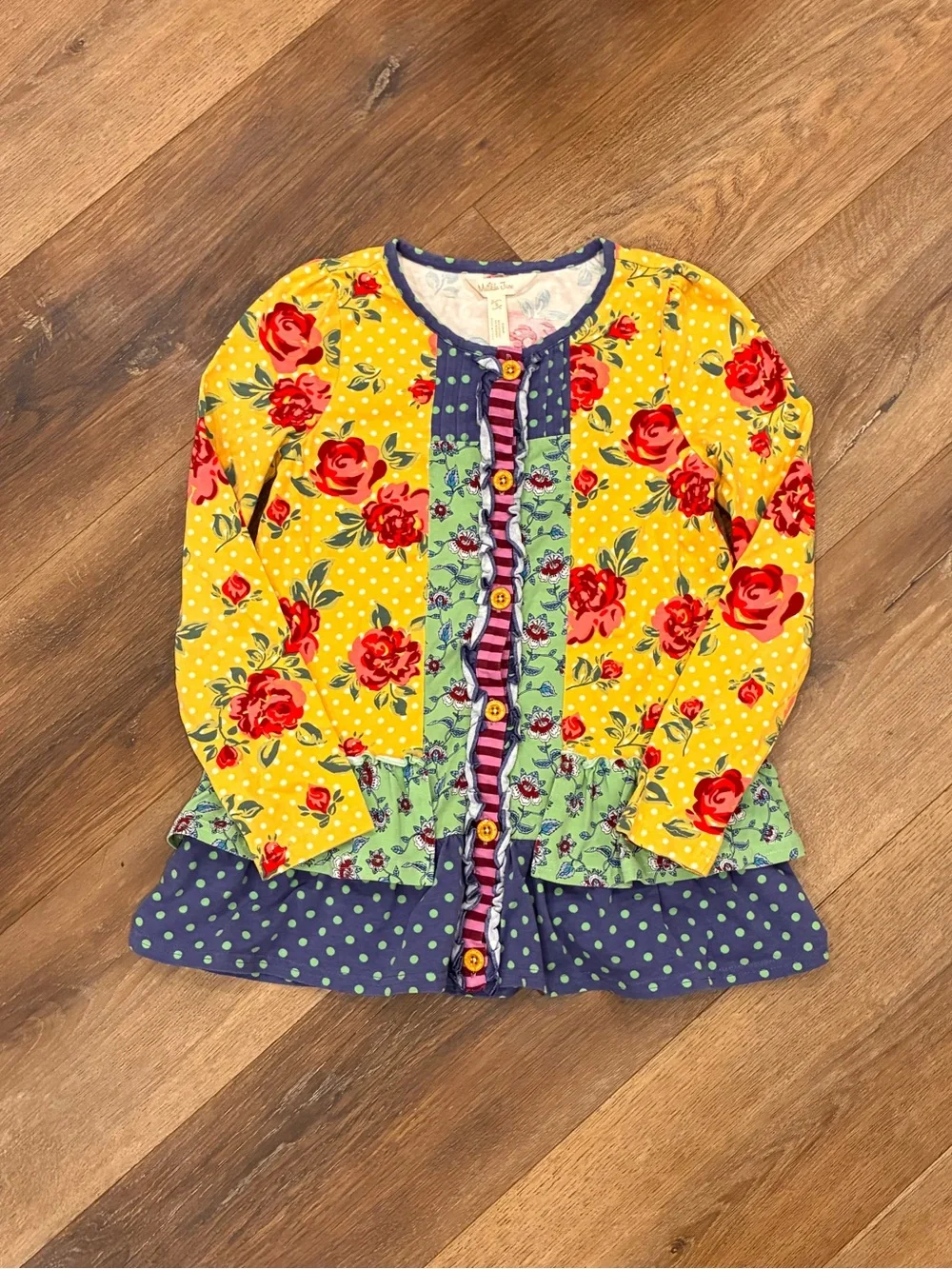 Matilda Jane Setting Sun Tunic Choose Your Own Path Shirt Fall Floral 8 Girl